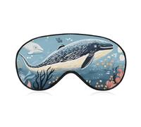 Robbenwal-Oktopus-Fischaugenmaske, Schlafmaske, Augenmasken für Schlafmasken für Damen, Herren, Schlafmaske, Reiseaugenmaske, Schlafmaske, Verdunkelung, lustige Schlafmaske, niedliche Schlafmaske