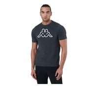 Robe di Kappa, Herren, Cromen Logo Tee Grey Dk Mel, Baumwolle, T-Shirt, Grau, L, grau
