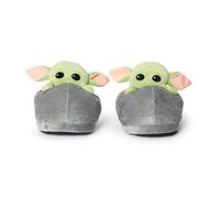 Robe Factory LLC Star Wars: The Mandalorian The Child Grogu 3D Slippers | Baby Yoda-Themed Soft Plush House Shoe With Non-Slip Sole | Comfortable Footwear | Women 7-8, Kids 5