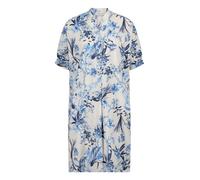 Robe Légère - Hemdblusenkleid Beige/Blau - Gr. - 40