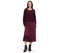 Druckkleid VERA MONT "Vera Mont Damen Casual-Kleid zweiteilig", Damen, Gr. 44, Normalgrößen, burgundy grape, Strick, Satin, Obermaterial: 100% Polyester., modisch, lässig geschnitten lang, Rundhals, L