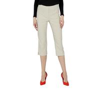 Robell MARIE07 Damen Caprihose, High Waist Bengaline Stretch, Beige 50