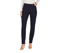 Robell Style Bella - Kurzgröße - Stoffhose Damen high Waist - Damenhose Power Stretch - Bengaline Stoff Hose - Hose mit geradem Bein - Bitte eine Größe Kleiner bestellen, Farbe Marine, 48