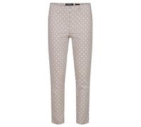 Robell Style BELLA09-7/8 Stoffhose Damen high Waist - Damenhose Power Stretch - Bengaline Stoff Hose mit Gesäßtaschen - Bitte eine Größe Kleiner bestellen - Beige, 38