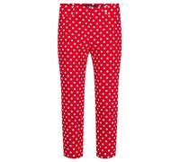 Robell Style BELLA09-7/8 Stoffhose Damen high Waist - Damenhose Power Stretch - Bengaline Stoff Hose mit Gesäßtaschen - Bitte eine Größe Kleiner bestellen - Rot, 48