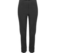 Robell Style BELLA09 - Bequeme, Denim Power Stretch 7/8 Jeans, Gerade geschnittenes Bein mit Aufschlag und Gesässtaschen Farbe Black Größe 48