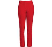 Robell Style BELLA09 - Bequeme, stretchige 7/8 Damenhose, Gerade geschnittenes Bein mit Aufschlag und Gesässtaschen Farbe Rot Größe 50