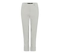 Robell Style BELLA09 - Bequeme, stretchige 7/8 Damenhose, Gerade geschnittenes Bein mit Aufschlag und Gesässtaschen, Bitte eine Größe Kleiner bestellen, Farbe Creme Größe 40