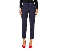 Robell Style BELLA09-7/8 Stoffhose Damen high Waist - Damenhose Power Stretch - Bengaline Stoff Hose mit Aufschlag und Gesäßtaschen - Bitte eine Größe Kleiner bestellen