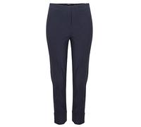 Robell Style BELLA09 - Bequeme, stretchige 7/8 Damenhose, Gerade geschnittenes Bein mit Aufschlag und Gesässtaschen Farbe Marine Größe 48