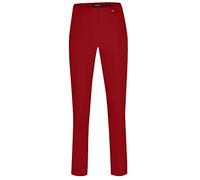 Robell Style Marie - Stoffhose Damen high Waist - Damenhose Power Stretch - Bengaline Stoff Hose mit Schlitz am Saum - Bitte eine Größe Kleiner bestellen - Rot, 42
