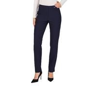 Robell Style Marie - Stoffhose Damen high Waist - Damenhose Power Stretch - Bengaline Stoff Hose mit Schlitz am Saum - Innenseite angeraut - Bitte eine Größe Kleiner bestellen