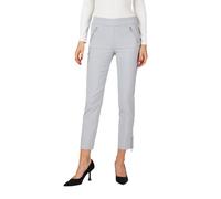 Robell Style NENA09 - Bequeme, stretchige 7/8 Damenhose, Gerade geschnittenes Bein mit Reissverschluss und Gesässtaschen Farbe Hell Grau Größe 38