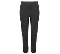 Robell Style BELLA09 - Bequeme, stretchige 7/8 Damenhose, Gerade geschnittenes Bein mit Aufschlag und Gesässtaschen Farbe Schwarz Größe 46