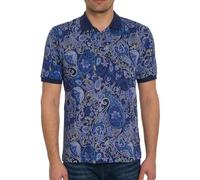 Robert Graham Herren Dozer S/S Knit Polo Polohemd, Marineblau, L