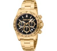 Quarzuhr ROBERTO CAVALLI "Men", goldfarben, schwarz, Armbanduhren, Herren, Armbanduhr, Herrenuhr, analog (82300427-0) goldfarben, schwarz