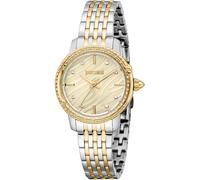 Quarzuhr JUST CAVALLI TIME "Euforia", silberfarben, goldfarben, champagnerfarben, Armbanduhren, Damen, Armbanduhr, Damenuhr, Edelstahlarmband, Ideal auch als Geschenk (14200167-0) silberfarben, goldfa