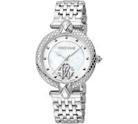 Roberto Cavalli by Franck Muller Damen Analog Quarz Uhr mit Edelstahl Armband RV1L130M0041