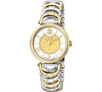 Roberto Cavalli by Franck Muller Damen Analog Quarz Uhr mit Edelstahl Armband RV1L138M0051