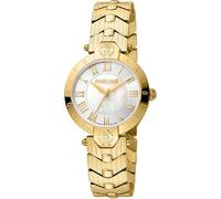 Roberto Cavalli by Franck Muller Damen Analog Quarz Uhr mit Edelstahl Armband RV1L166M0051
