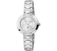 Roberto Cavalli by Franck Muller Damen Analog Quarz Uhr mit Edelstahl Armband RV1L180M0011