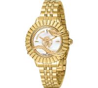 Roberto Cavalli by Franck Muller Damen Analog Quarz Uhr mit Edelstahl Armband RV1L213M0051