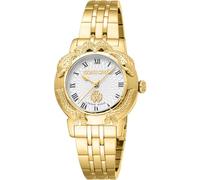 Roberto Cavalli by Franck Muller Damen Analog Quarz Uhr mit Edelstahl Armband RV1L227M0051