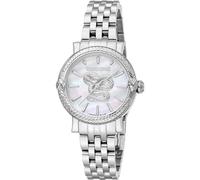 Roberto Cavalli by Franck Muller Damen Analog Quarz Uhr mit Edelstahl Armband RV1L231M0011