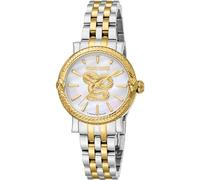 Roberto Cavalli by Franck Muller Damen Analog Quarz Uhr mit Edelstahl Armband RV1L231M0051
