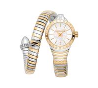 Roberto Cavalli Damen Analog Quarz Uhr mit Edelstahl Armband RC5L114M0065