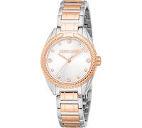 Roberto Cavalli Damen Analog Quarz Uhr mit Edelstahl Armband RC5L118M0085