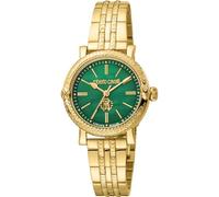 Roberto Cavalli by Franck Muller Damen Analog Quarz Uhr mit Edelstahl Armband RV1L193M0061