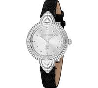 Roberto Cavalli Damen Analog Quarz Uhr mit Leder Armband RV1L203L0011