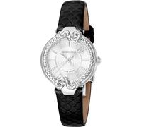 Roberto Cavalli Damen Analog Quarz Uhr mit Leder Armband RV1L214L0011