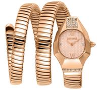 Roberto Cavalli Damenuhr Edelstahl roségold Damen