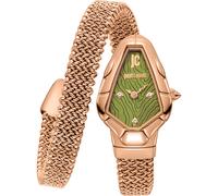 Roberto Cavalli Damenuhr Edelstahl rotgold Damen