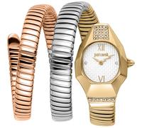 Roberto Cavalli Damenuhr Edelstahl tricolor Damen