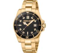 Roberto Cavalli Herren Analog Quarz Uhr mit Edelstahl Armband RC5G129M0075