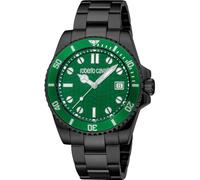 Roberto Cavalli Herren Analog Quarz Uhr mit Edelstahl Armband RC5G129M0085