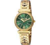 Roberto Cavalli RC5L025M0065 grün gold Edelstahl Damen Uhr NEU