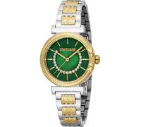 Roberto Cavalli Roberto Cavalli Lady - Damen-Armbanduhr Quarz Mode Armband und Gehäuse aus Edelstahl Farbe Grau Zifferblatt Analog Grün - RC5L137M0075