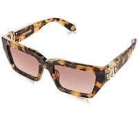 ROBERTO CAVALLI SRC016M 0AGG Avana Vintage Lucida Sunglasses Unisex Acetate, Geometric, 55