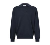 Roberto Collina - Langarm-Poloshirt aus Baumwolle - Größe 54 - blau