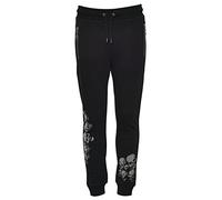 Roberto Geissini Herren Jogging Pant - Little Silver Skull - Black -