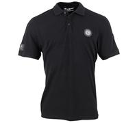 Roberto Geissini Herren Polo-Shirt „Skull Gold“ - Kurzarm, Komfortfit, Baumwollmix, Schwarz