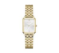 Roberto Marino RM1982 Damen Luxus Rechteckige Gold Uhr - Japanisches Quarzwerk Vintage Edelstahl Design Silber Zifferblatt Elegant Kleid Zeitmesser 3ATM Wasserdicht - Reloj para Mujer, Gold