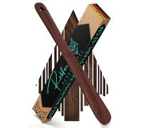 Robfox Holz Schuhlöffel I 43 cm LANG & EXTRA STABIL I Langer Walnuss Schuhanzieher I kompakte Schuh Anziehhilfe I Schuhauszieher kurz - shoe horn I Edel in dunkelbraun mit Design Verpackung