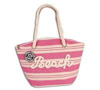 Robin Ruth Strandtasche Baumwolle Polyester rosa beige OTG2200A Baumwolle Strandtasche