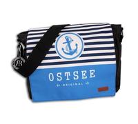 Robin Ruth Umhängetasche Baumwolle Polyester schwarz hellblau OTG5110B Baumwolle Umhängetasche