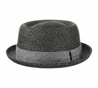 Stetson Robstown Toyo Pork Pie Hut aus knautschbarer Borte, Anthrazit (13) 54-55 cm (S)